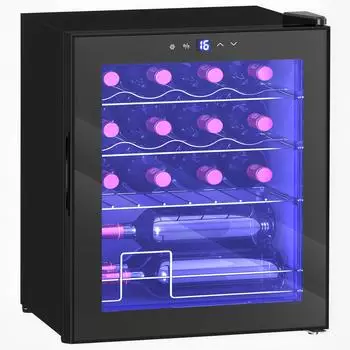 HomCom Weinkühlschrank Kompressor 16 Flaschen 42L 5-18°C