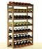 Proregal Weinregal PINOTWINE | HxBxT 102x63x25cm | 42 Flaschen | Massives Kiefernholz | Braun geölt | Flaschenregal Weinständer Holzregal - braun Holzwerkstoff RW7-17