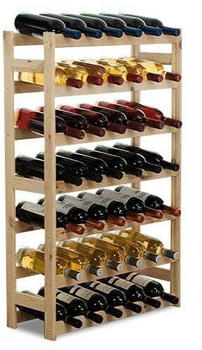 Proregal Weinregal PINOTWINE | HxBxT 102x63x25cm | 42 Flaschen | Massives Kiefernholz | Natur unbehandelt | Flaschenregal Weinständer Holzregal - beige Holzwerkstoff RW7-16