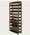 Proregal Weinregal PINOTWINE | HxBxT 166x72x25cm | 77 Flaschen | Massives Kiefernholz | Braun geölt | Flaschenregal Weinständer Holzregal - braun Holzwerkstoff RW7-25
