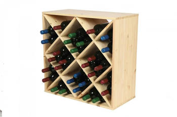 Proregal VINCELLAR MOD | HxBxT 60x60x30cm | Rauten Modul für 30 Flaschen| Massives Kiefernholz | Natur | Flaschenregal - beige Holzwerkstoff RW10-03