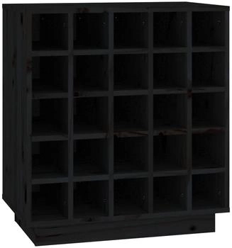 vidaXL Weinregal Schwarz 55,5x34x61 cm Massivholz Kiefer (821531)