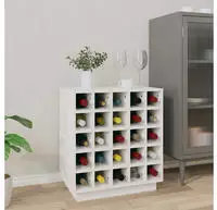 Vidaxl - Weinregal Wei&szlig; 55,5x34x61 Cm Massivholz Kiefer