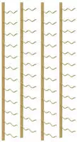vidaXL Wand-Weinregal f&uuml;r 24 Flaschen 2 Stk. Golden Eisen