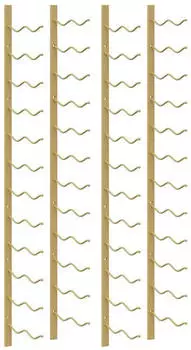 vidaXL Wand-Weinregal 24 Flaschen Eisen Golden 2er-Set (340886)