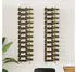 vidaXL Wand-Weinregal 24 Flaschen Eisen Golden 2er-Set (340886)