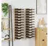 vidaXL Wand-Weinregal 24 Flaschen Eisen Golden 2er-Set (340886)
