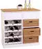 MCW Weinregal B96 Kommode Landhaus 12 Flaschen, Holz 87x86x37cm (MCW-B96)