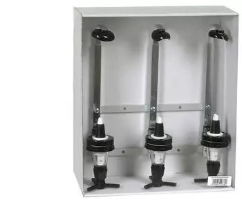 ich-zapfe Wand-Gruppenhalter mit Portionierer 2cl, 3 Flaschen (W3)