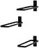 DanDiBo Weinflaschenhalter Wand Metall Schwarz 3er Set (96714)