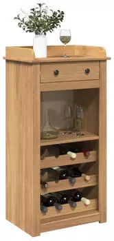 vidaXL Panama Weinschrank Massivholz Kiefer 57x40x111,5cm