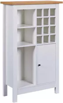 ebuy24 Julina Weinschrank 12 Flaschen, 3 Regalb&ouml;den, 1 T&uuml;r, Artisan Eiche Wei&szlig; (55034600)