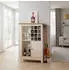 ebuy24 Julina Weinschrank 12 Flaschen, 3 Regalböden, 1 Tür, Artisan Eiche Weiß (55034600)