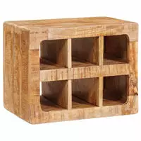 vidaXL Weinregal mit Speicher Braun 44 x 30 x 35 cm Massivholz Mango