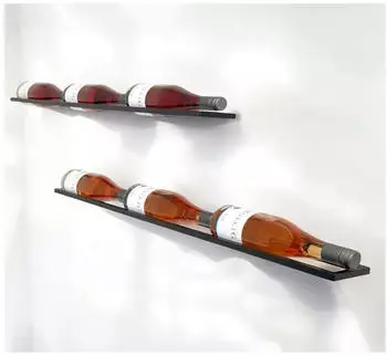 DanDiBo Linea Weinregal Wand 2er-Set 6 Flaschen Metall Schwarz (96639)