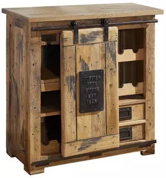 Massivmoebel24 Railway #140 Weinkommode Mango 80x82x40cm natur lackiert (09-330-772-0040)