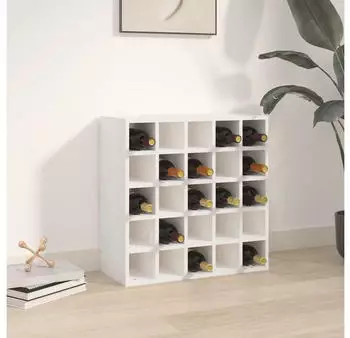vidaXL Weinschrank 25 Flaschen Massivholz Kiefer Wei&szlig; (821538)