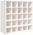 vidaXL Weinschrank 25 Flaschen Massivholz Kiefer Weiß (821538)