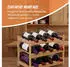 Relaxdays Weinregal 12 Flaschen, Bambus, 30x45x23,5cm (10052645_348)