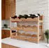 Relaxdays Weinregal 12 Flaschen, Bambus, 30x45x23,5cm (10052645_348)