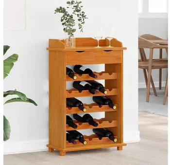 vidaXL Weinregal Massivholz Kiefer 90x60x30cm