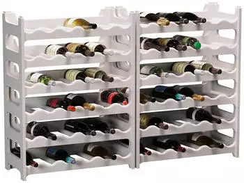 ARTECSIS Weinregal stapelbar, Kunststoff, 72 Flaschen, Granitgrau (UN487110-12BU)