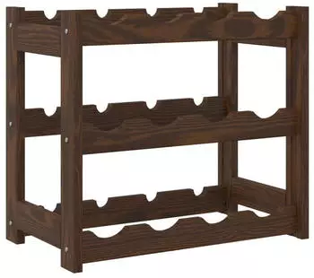 vidaXL Flaschenregal 12 Flaschen Massivholz Kiefer Braun (373388)