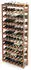Relaxdays Weinregal 77 Flaschen, Walnussholz, 166x72,5x25cm
