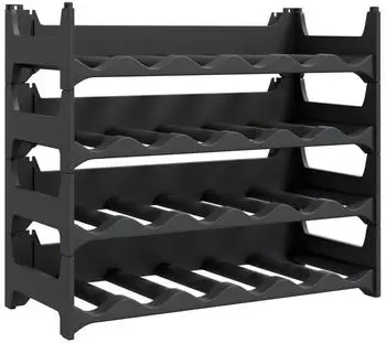 vidaXL Weinregal f&uuml;r 24 Flaschen, PP, stapelbar (154978)
