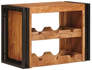 vidaXL Weinregal Braun Massivholz Akazie 60x45x33cm