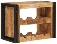 vidaXL Weinregal Braun 60 x 45 x 33 cm Massives grobes Mangoholz