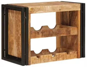 vidaXL Weinregal Massives Mangoholz Braun 60x45x33cm (4104754)