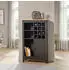 Livetastic Nellina Highboard Weinschrank Artisan Eiche Anthrazit 76,8x33x124,4cm (55034605)