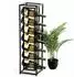 DanDiBo Weinregal Metall Schwarz Stehend Diamant 80cm (96621)