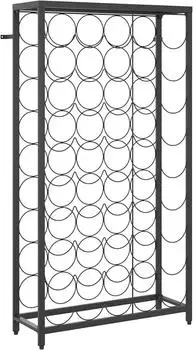 vidaXL Weinregal 45 Flaschen Schmiedeeisen Schwarz 54x18x100cm (358367)