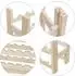 Erst-Holz Weinregal Holz stapelbar 25x160x25cm (V-90.81-04)