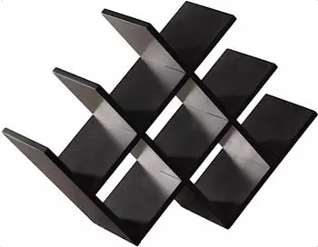 Kesper Weinregal für 8 Flaschen, MDF, schwarz (69232)