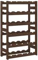 vidaXL Weinregal f&uuml;r 30 Flaschen Braun Massivholz Kiefer
