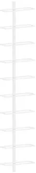 vidaXL Wand-Weinregal f&uuml;r 10 Flaschen, Metall, Wei&szlig; (340904)