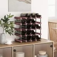 vidaXL Weinregal f&uuml;r 20 Flaschen Braun Massivholz Kiefer