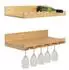 MCW Weinregal P22 2er-Set Wandregal, Holz, natur, 6 Flaschen/15 Gläser (MCW-P22)