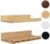 MCW Weinregal P22 2er-Set Wandregal, Holz, natur, 6 Flaschen/15 Gläser (MCW-P22)