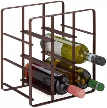 Relaxdays Weinregal Metall, Kupfer, 27.5x30x20cm
