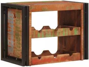 vidaXL Weinregal Altholz Braun 60x45x33cm