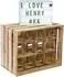 Kistenkolli Altes Land Henry Flaschenregal 12er Holz geflammt (50x40x30cm)