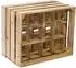 Kistenkolli Altes Land Henry Flaschenregal 12er Holz geflammt (50x40x30cm)