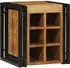 vidaXL Weinregal Massivholz Akazie, Braun/Schwarz, 34,5x35x39cm (4016756)