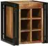 vidaXL Weinregal Massivholz Akazie, Braun/Schwarz, 34,5x35x39cm (4016756)