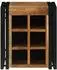 vidaXL Weinregal Massivholz Akazie, Braun/Schwarz, 34,5x35x39cm (4016756)
