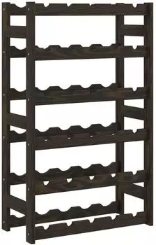 vidaXL Weinregal f&uuml;r 30 Flaschen, Kiefernholz, schwarz (373402)